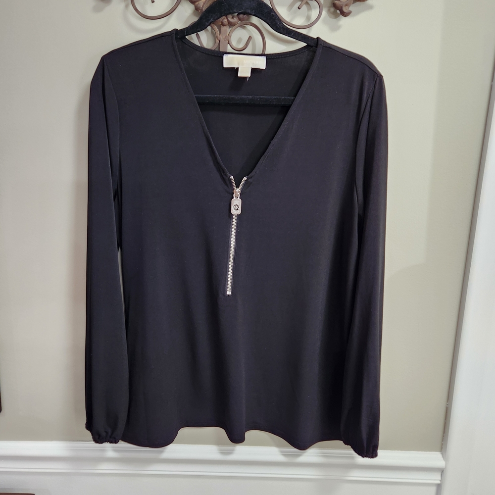 Michael Kors V-Neck Zipper Women Top